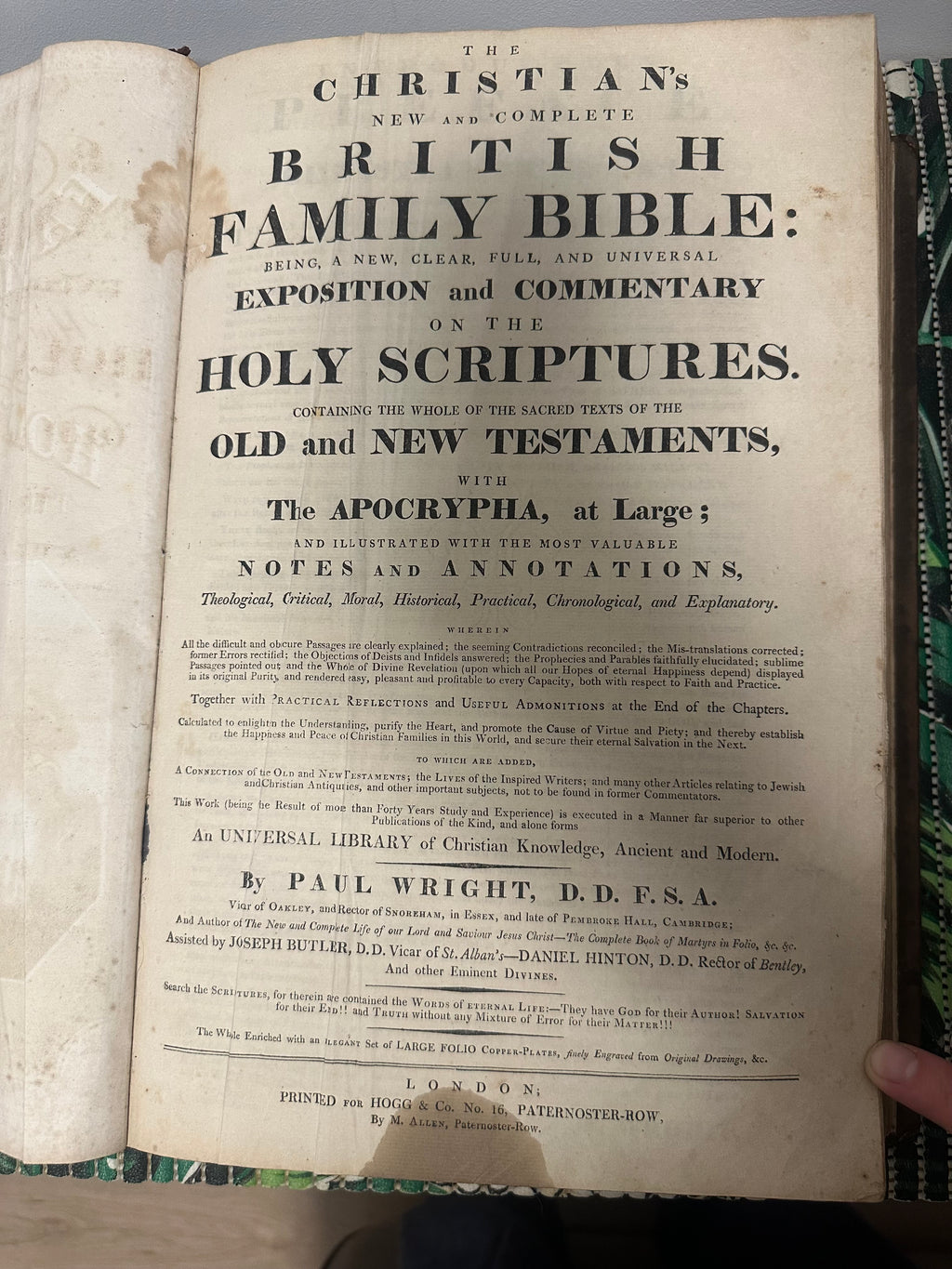 Biblia 1790rok Stary i Nowy Testament