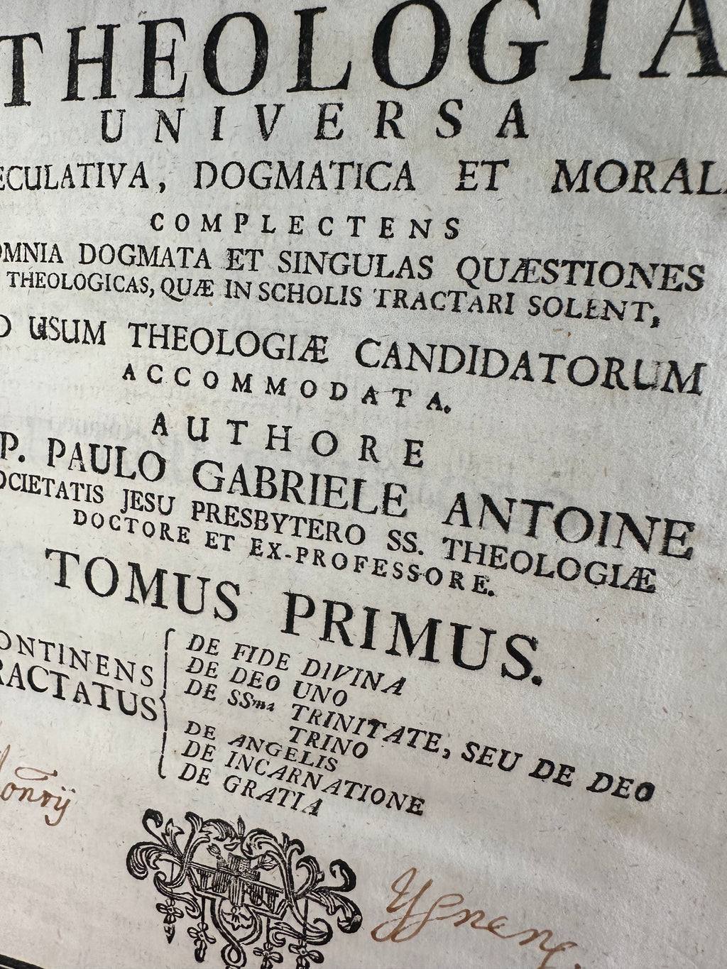 Cracovia 1755 Teologia
