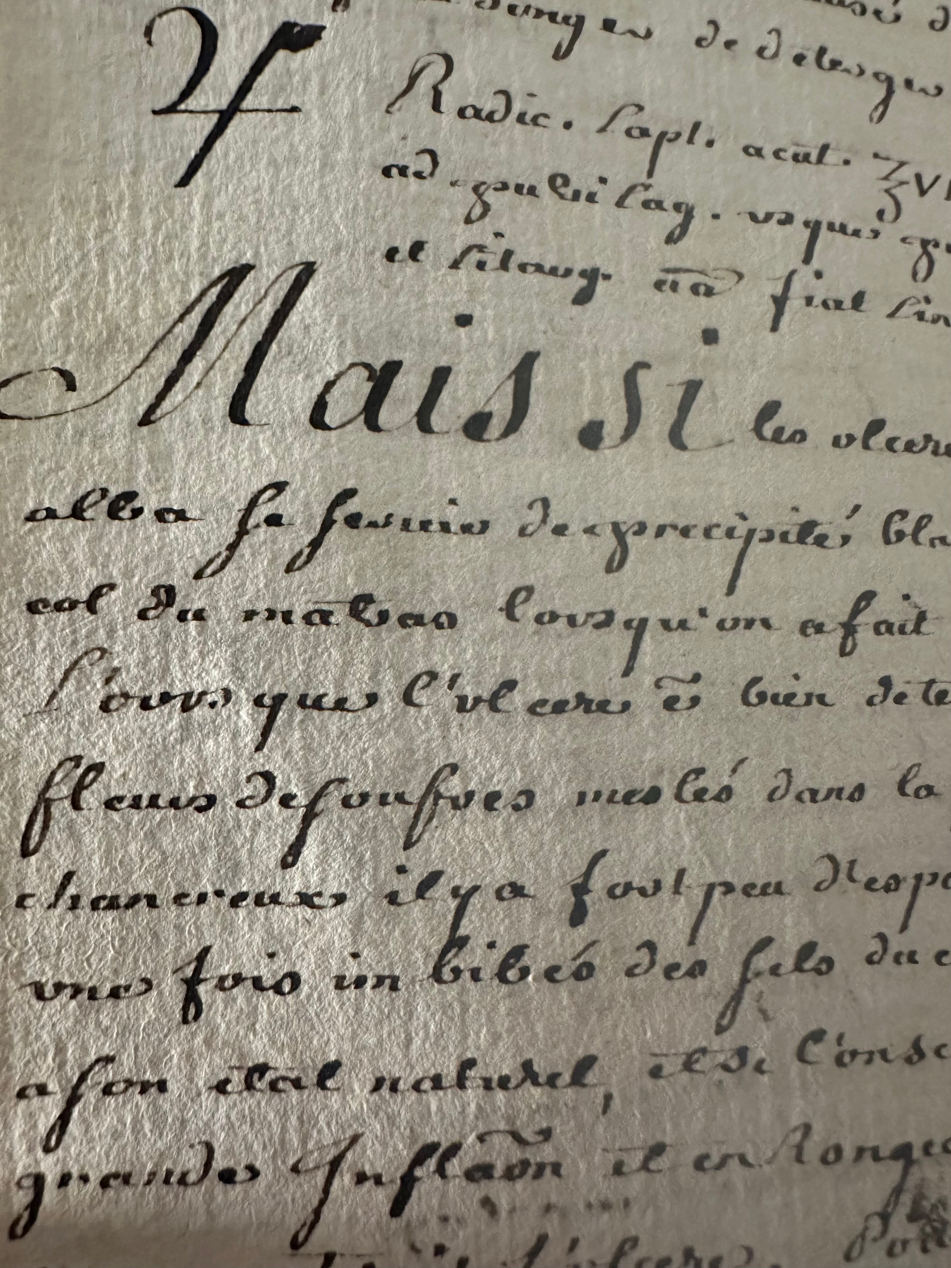 Medycyna Chirurgia rękopis 1734