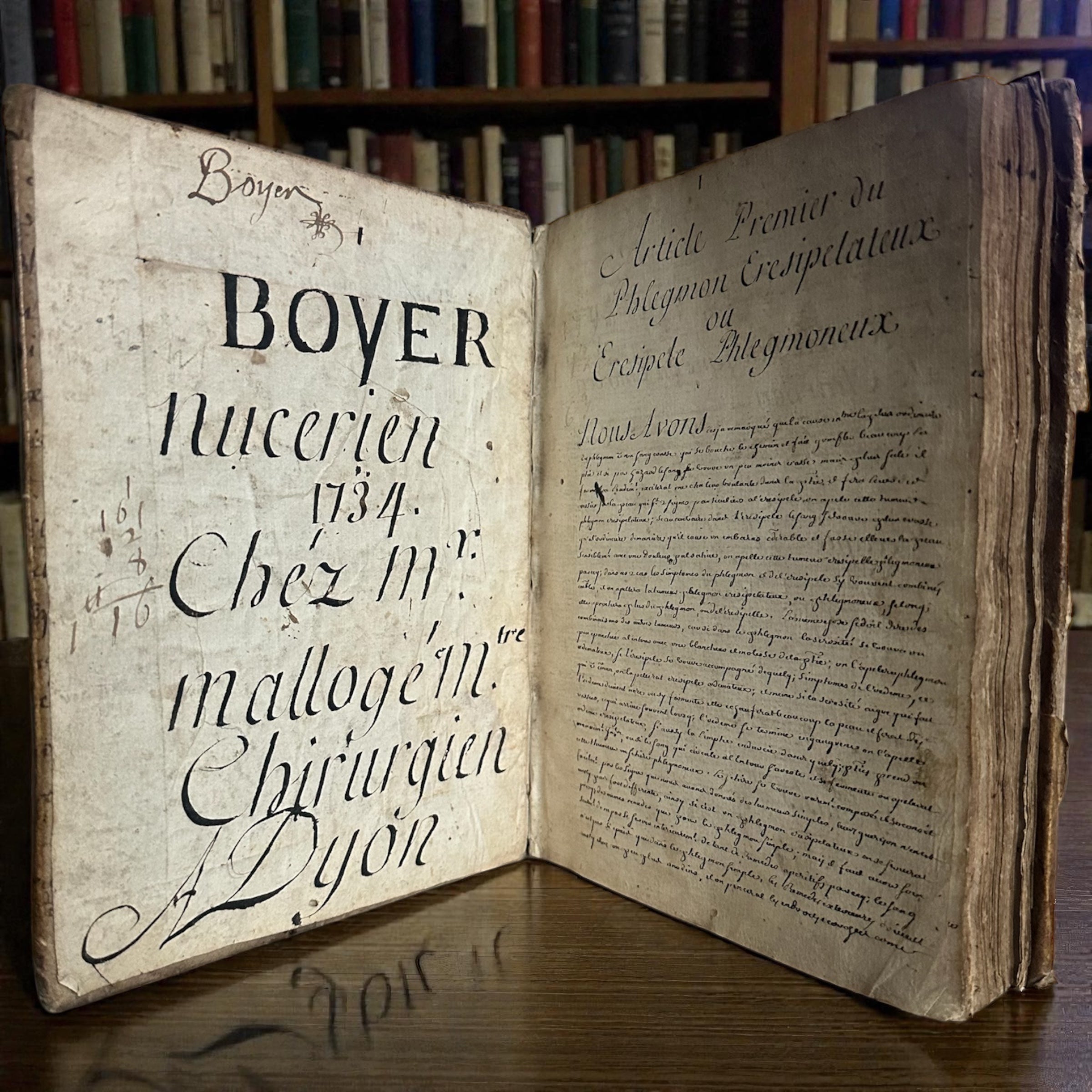 Medycyna Chirurgia rękopis 1734