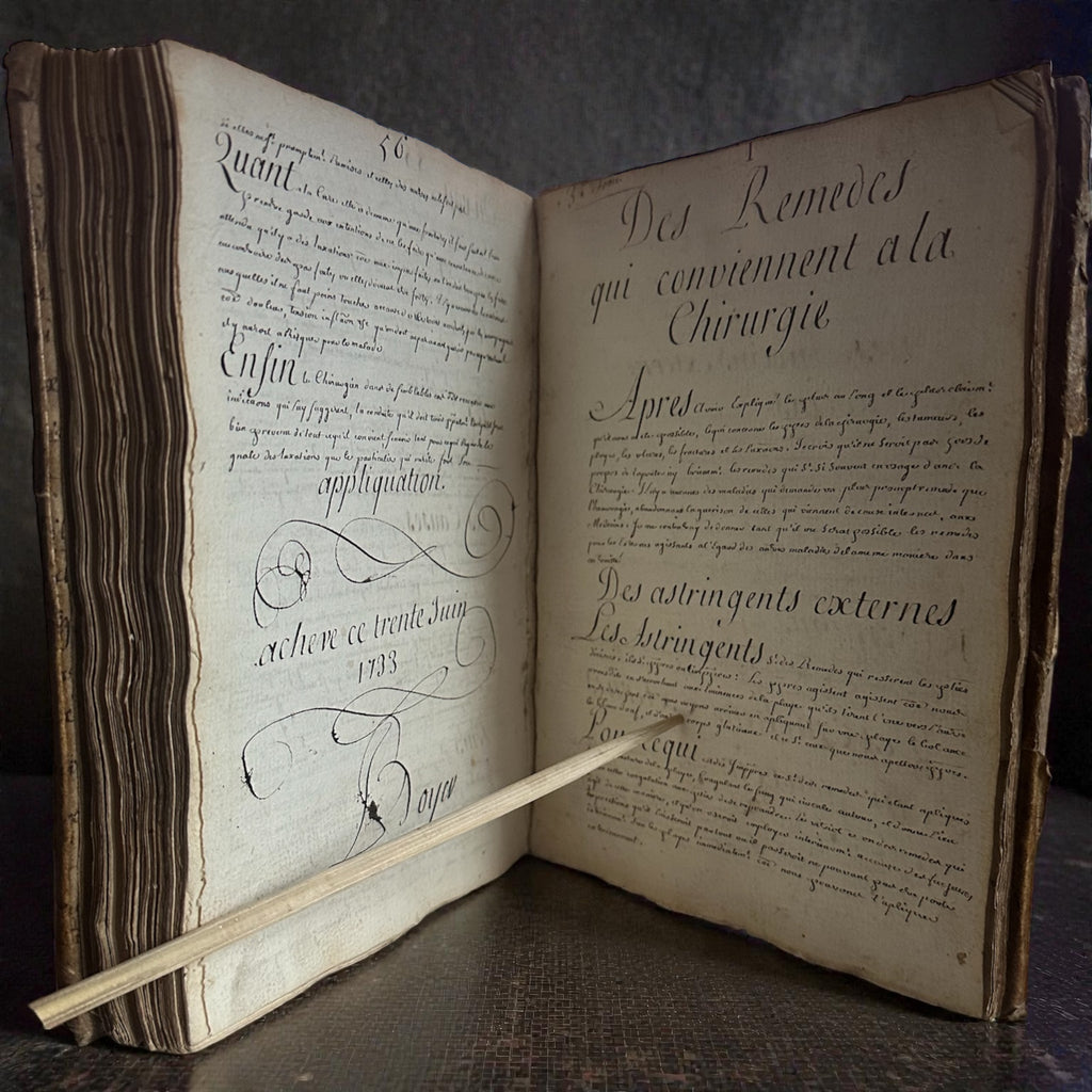 Medycyna Chirurgia rękopis 1734
