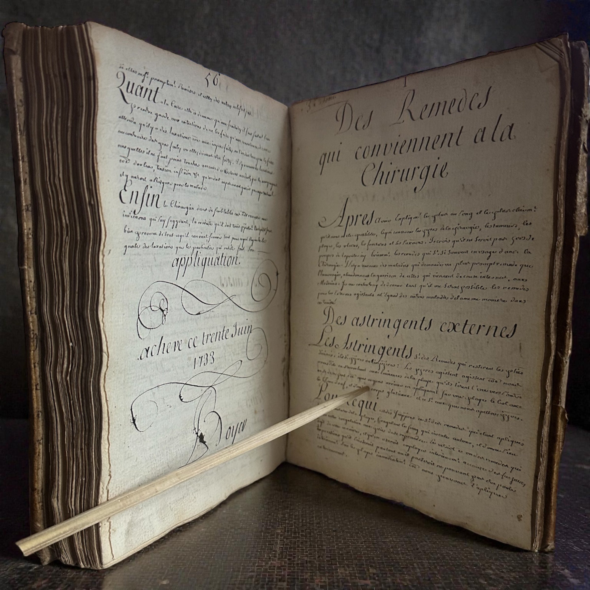 Medycyna Chirurgia rękopis 1734